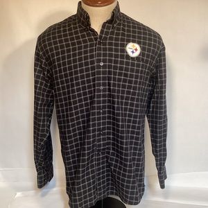 Cutter & Buck NFL Pittsburgh Steelers button down shirt mens size medium